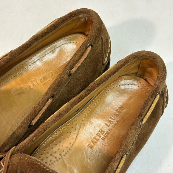 VERY GOOD Rancourt & Co. x Polo Ralph Lauren Snuff Suede Moccasin Loafer USA 11 - Picture 8 of 14